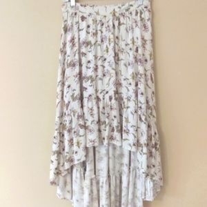 Xhiliration hi low floral skirt size s